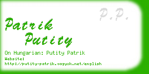 patrik putity business card